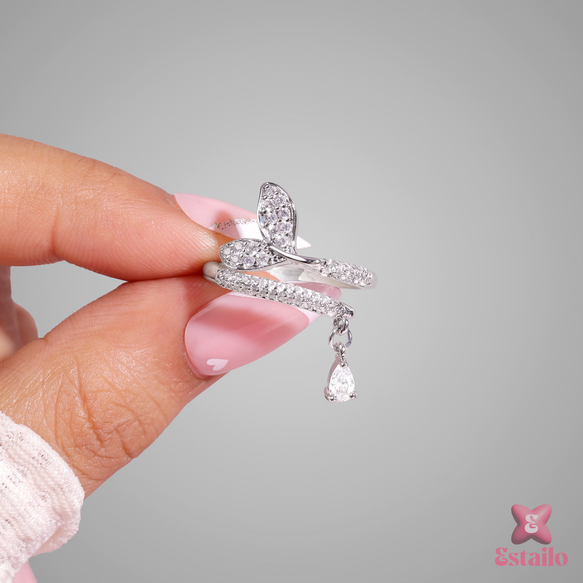 Aqua Empress Loop Ring