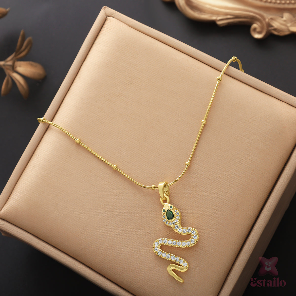 Emerald Serpent Necklace