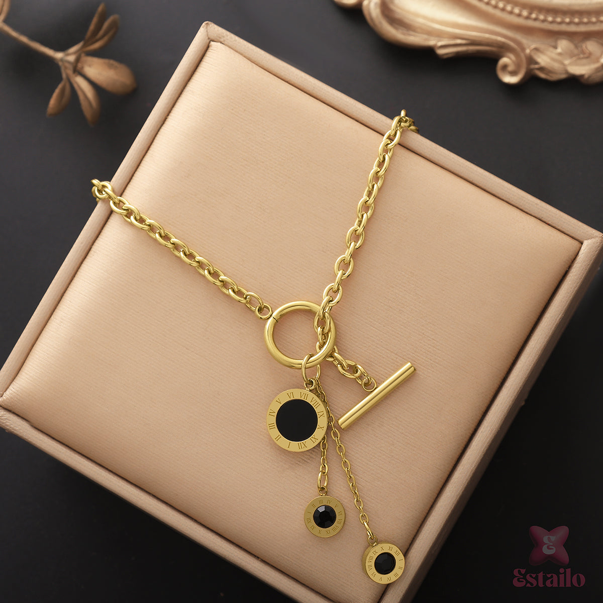Dual Strand Black Necklace
