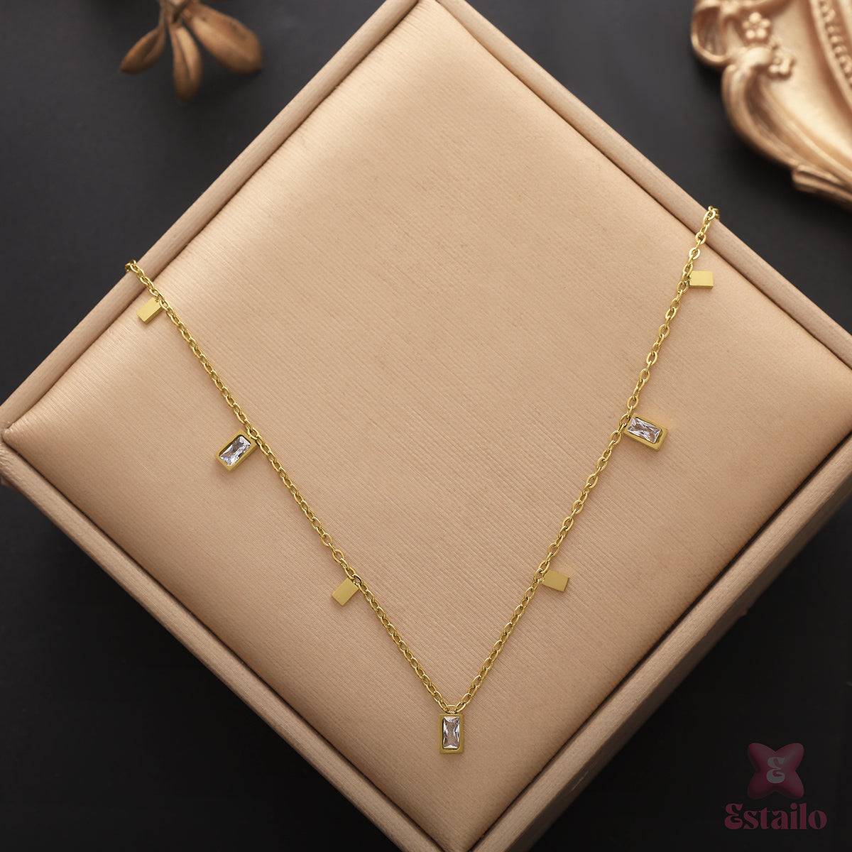 Linear Crystal Glow Necklace