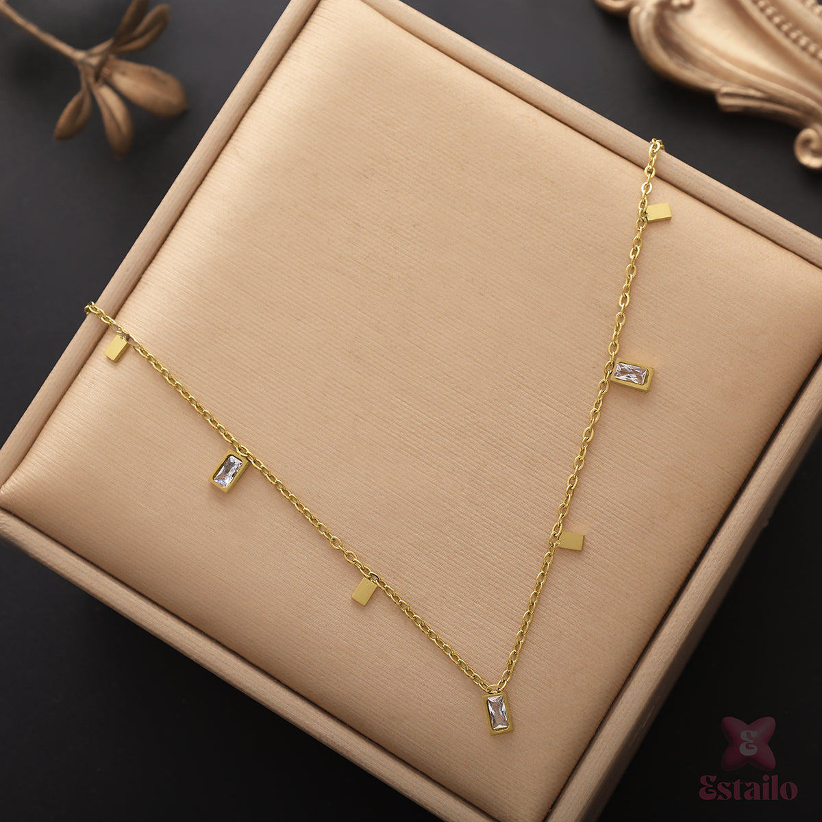 Linear Crystal Glow Necklace