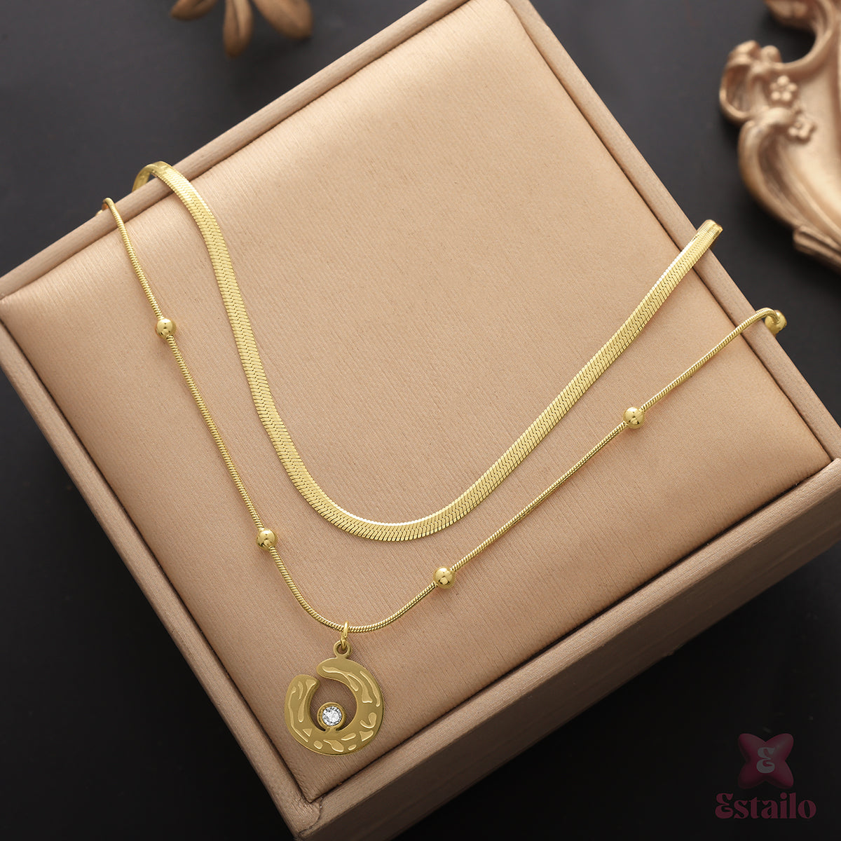 Opal Prism Layererd Necklace