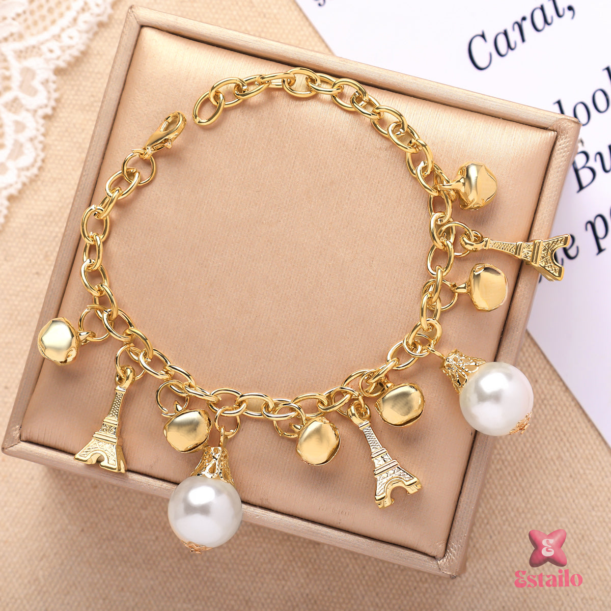 Whispering Pearl & Tower Bracelet