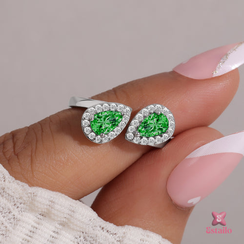 Emerald Pear Ring