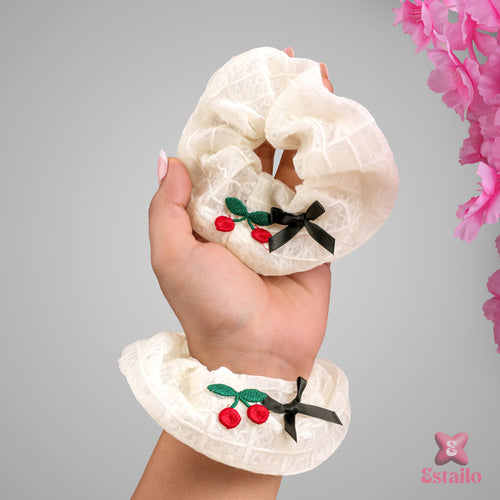 Boba Blush Hair Scrunchies (Pack of 1)