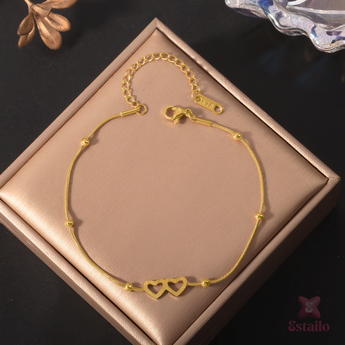 Golden Heart Chain Anklet
