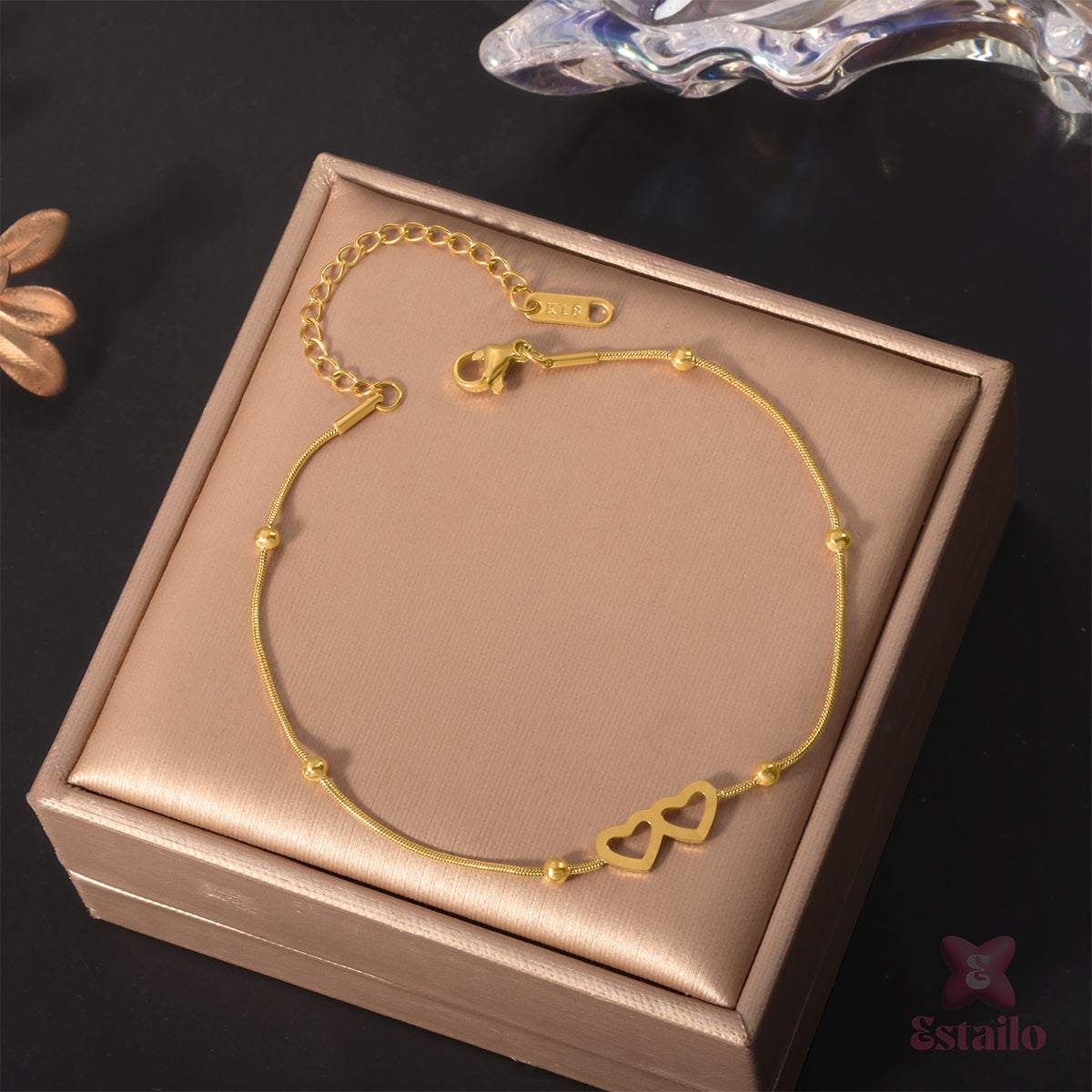 Golden Heart Chain Anklet