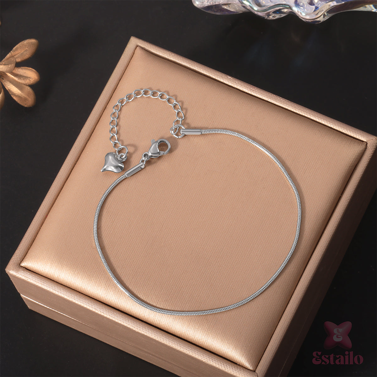 Sleek Mercury Chain Anklet