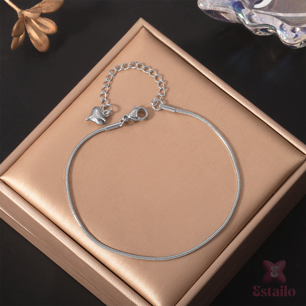 Sleek Mercury Chain Anklet