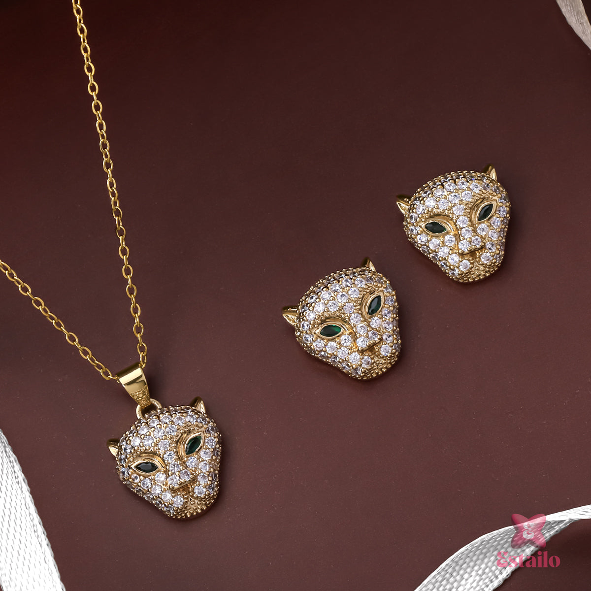 Golden Leopard Luxe Necklace Set