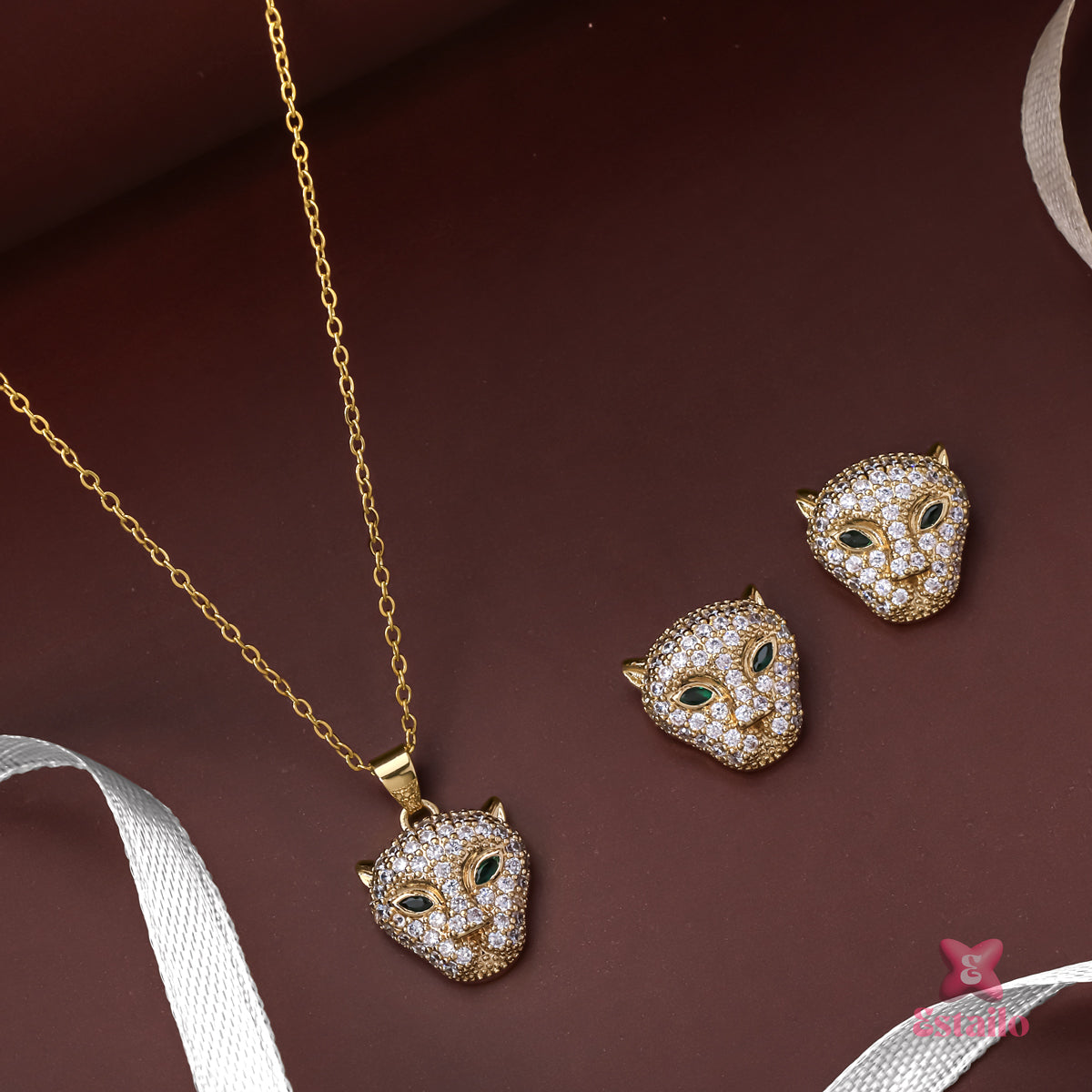 Golden Leopard Luxe Necklace Set