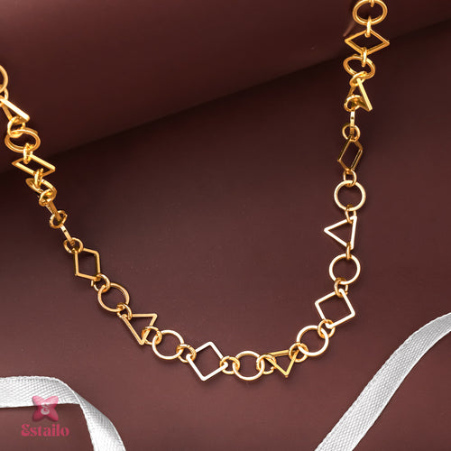 Golden Edge Chunky Necklace
