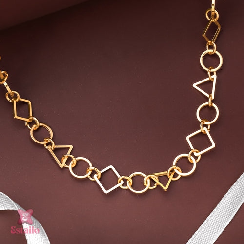 Golden Edge Chunky Necklace