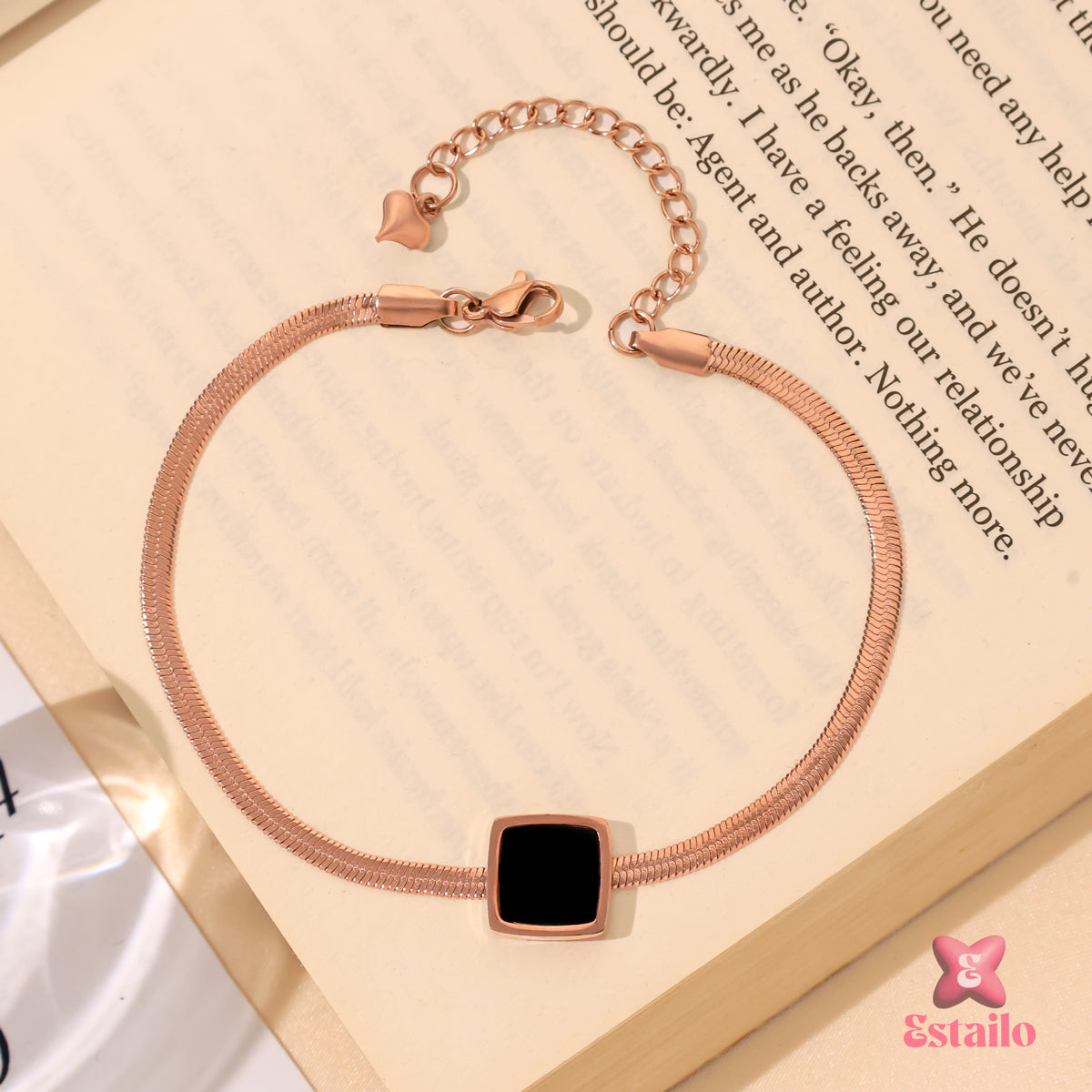 Minimalist Square Charm Bracelet