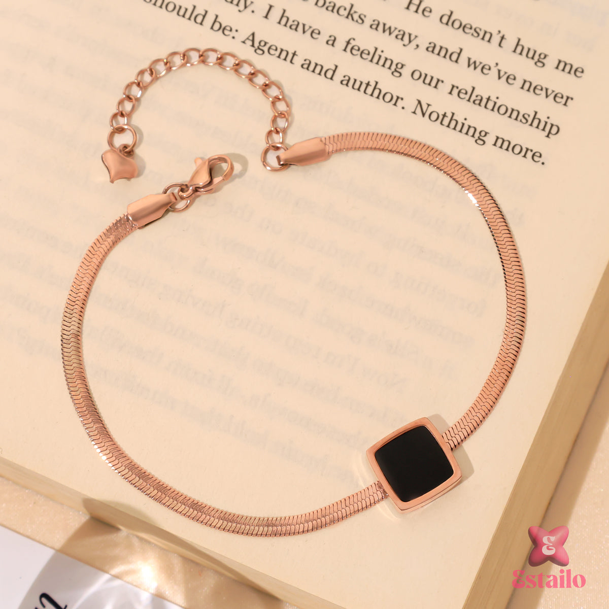 Minimalist Square Charm Bracelet