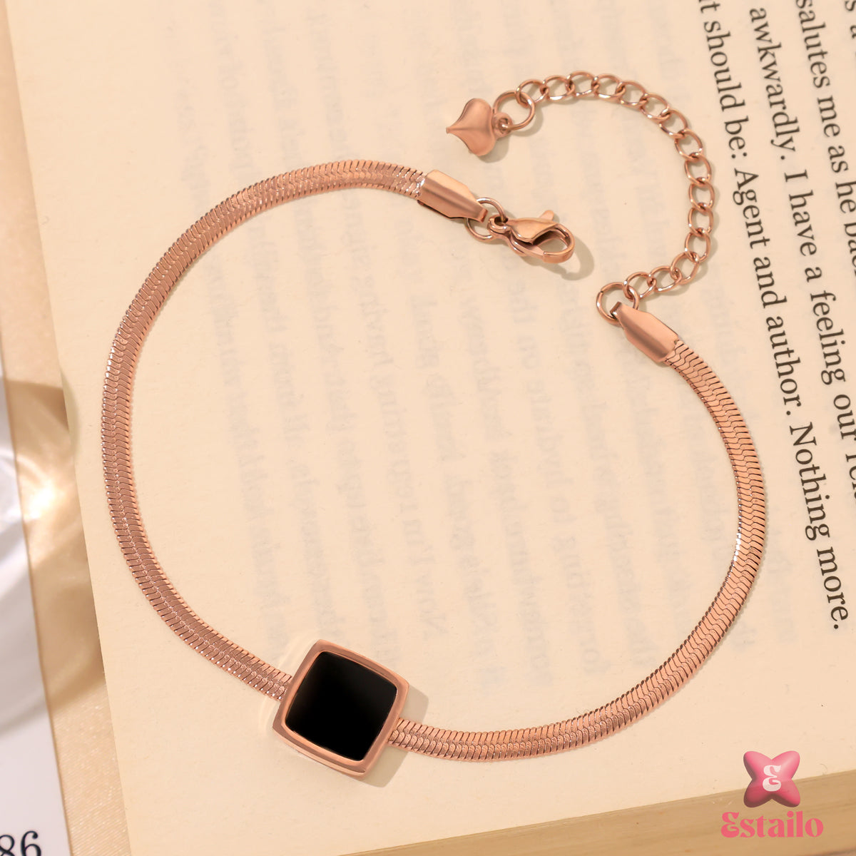 Minimalist Square Charm Bracelet