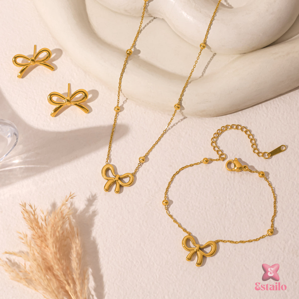 Golden Whispering Bows Set