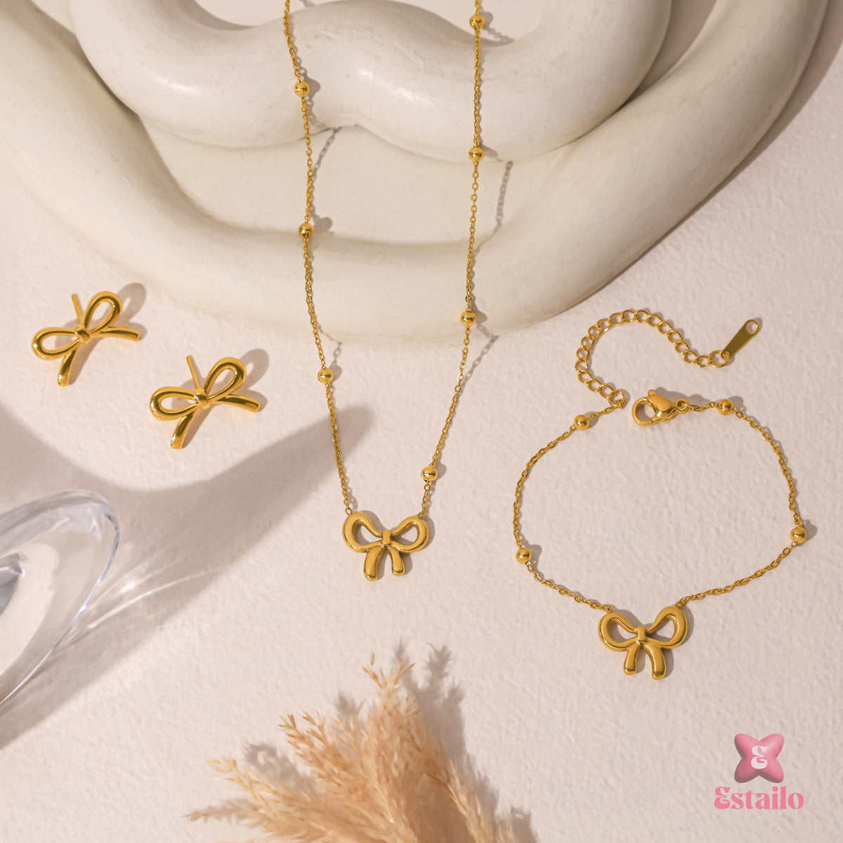 Golden Whispering Bows Set