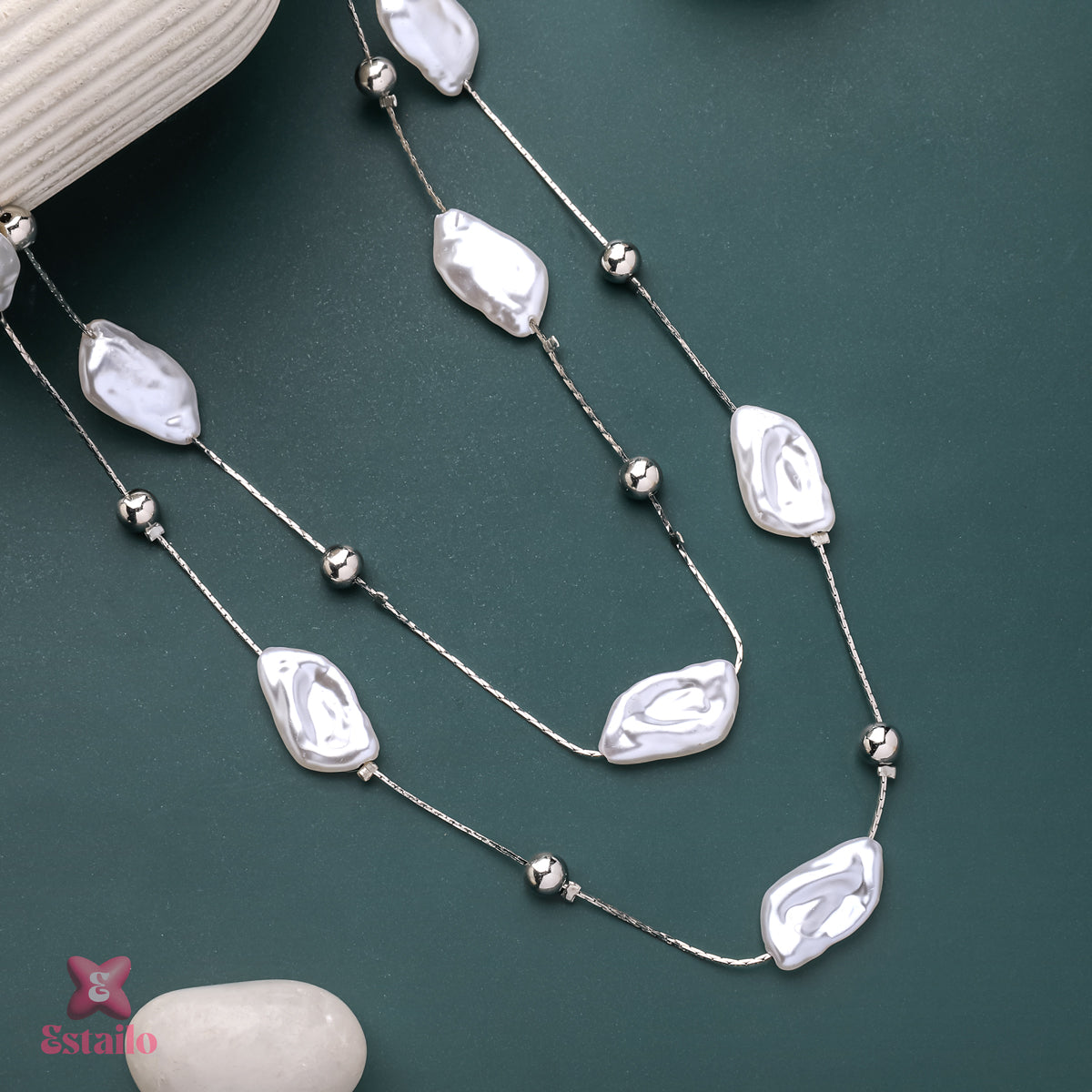 Silver Pearly Necklace