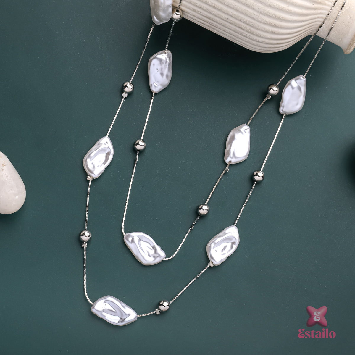 Silver Pearly Necklace