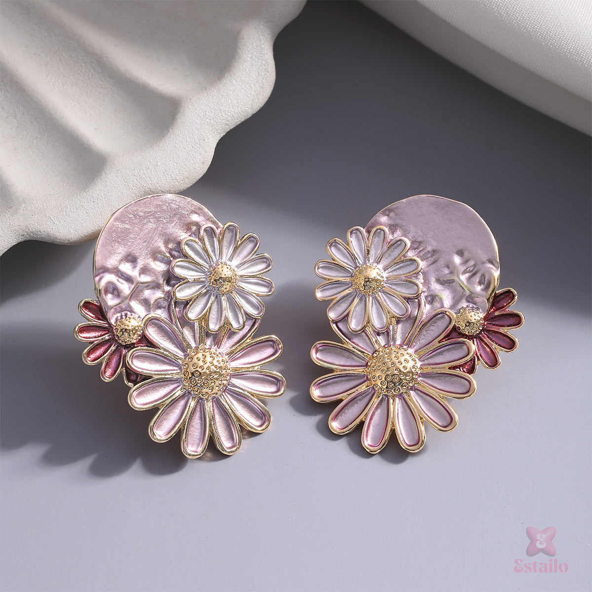 Mosaic Daisy Earrings
