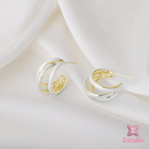 Gilded Glint Hoops Earrings