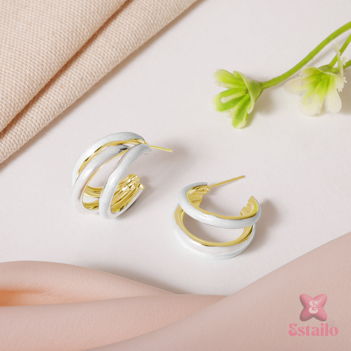 Gilded Glint Hoops Earrings