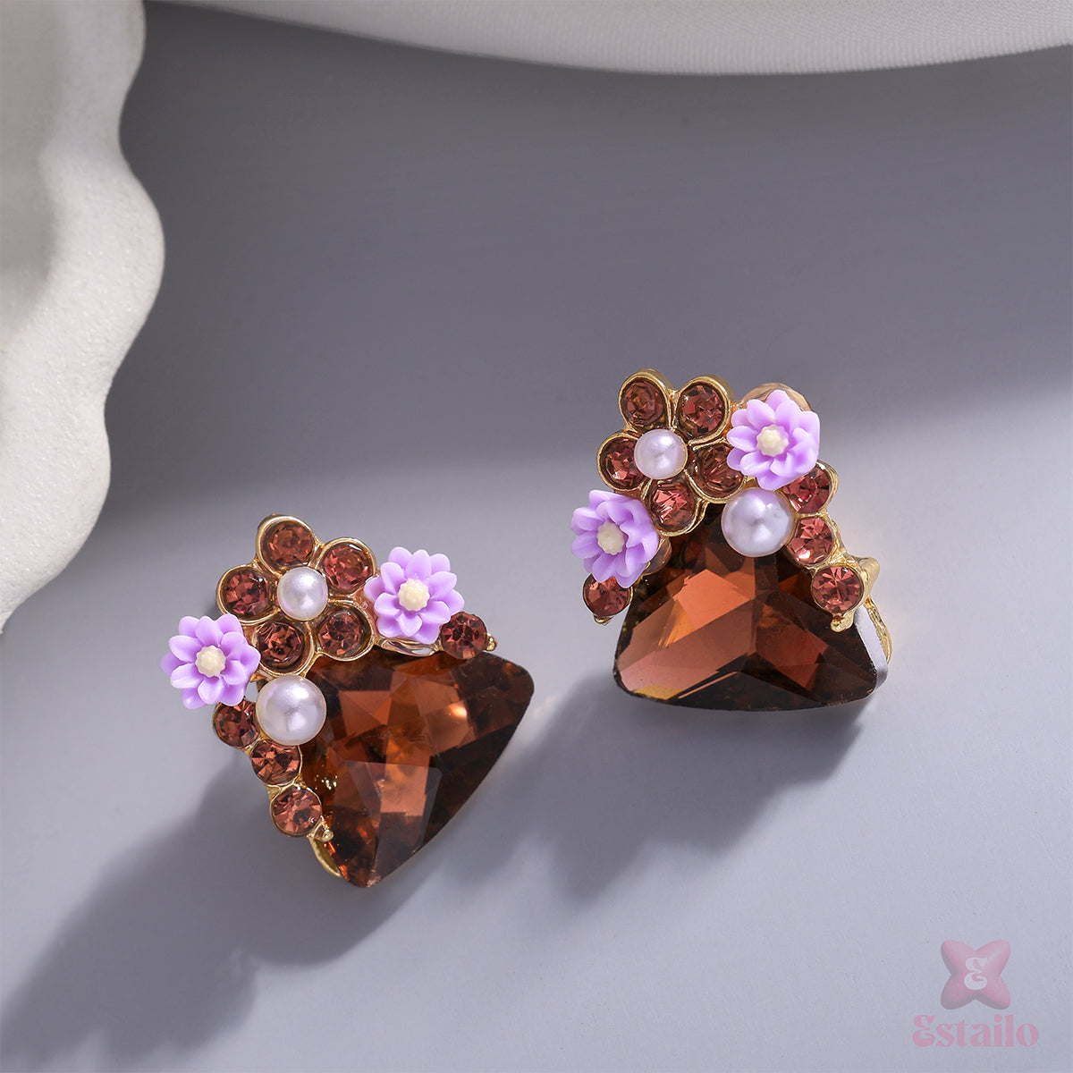Floral Pearl Studs Earring