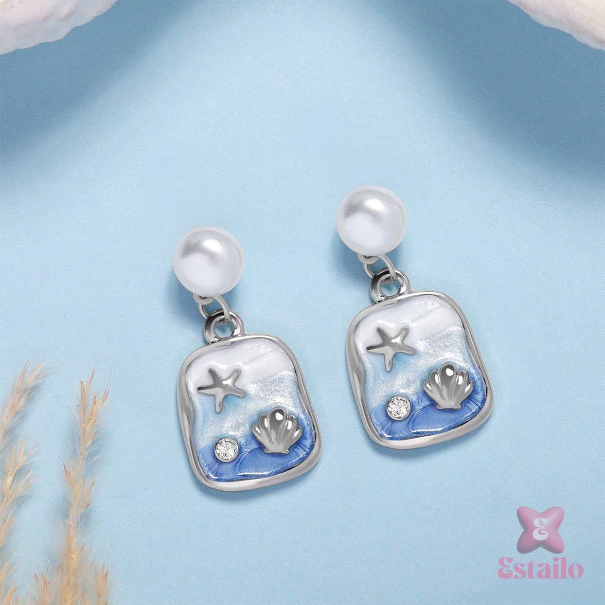 Oceanic Pearl Drops Earring