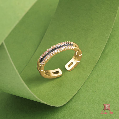 Golden Enamel Ring