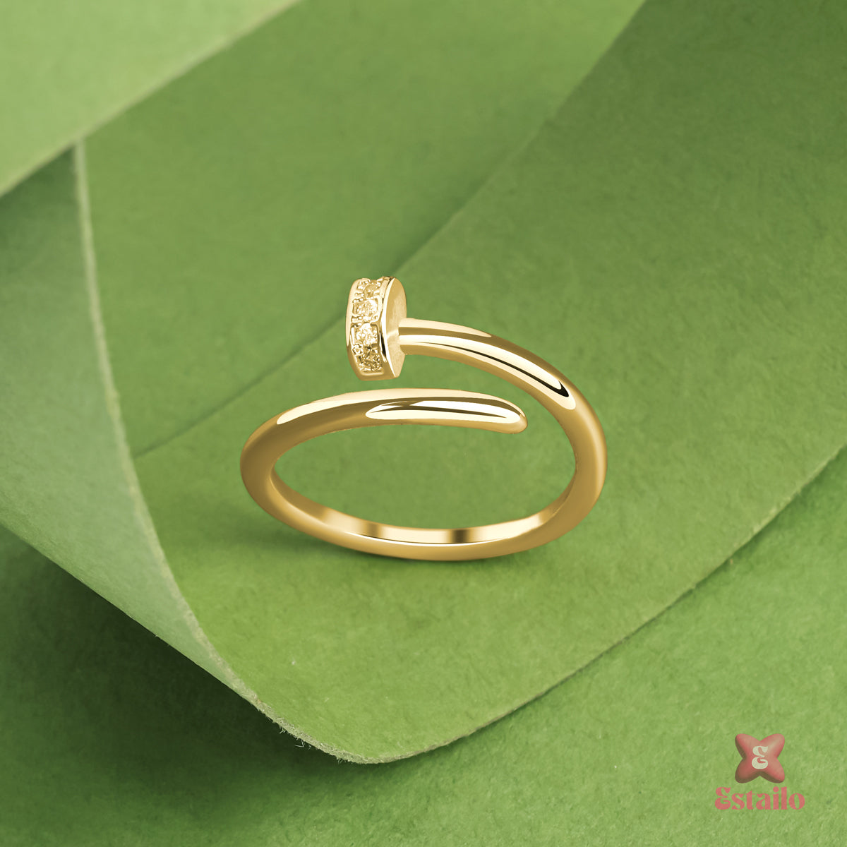 Gold Sleek Nail Ring