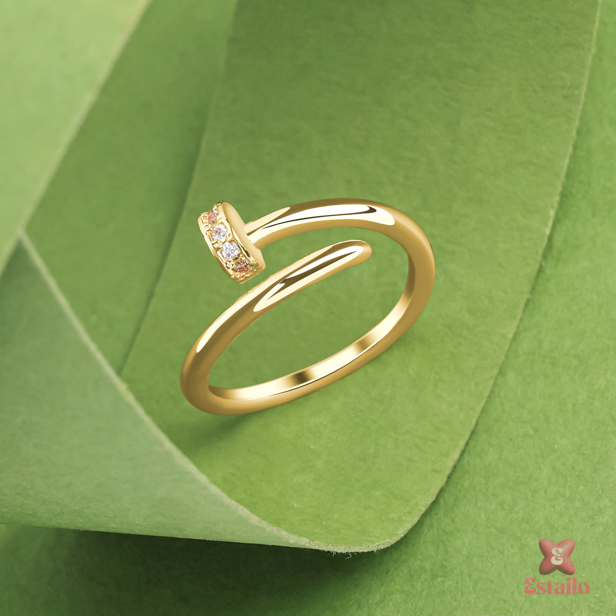 Gold Sleek Nail Ring