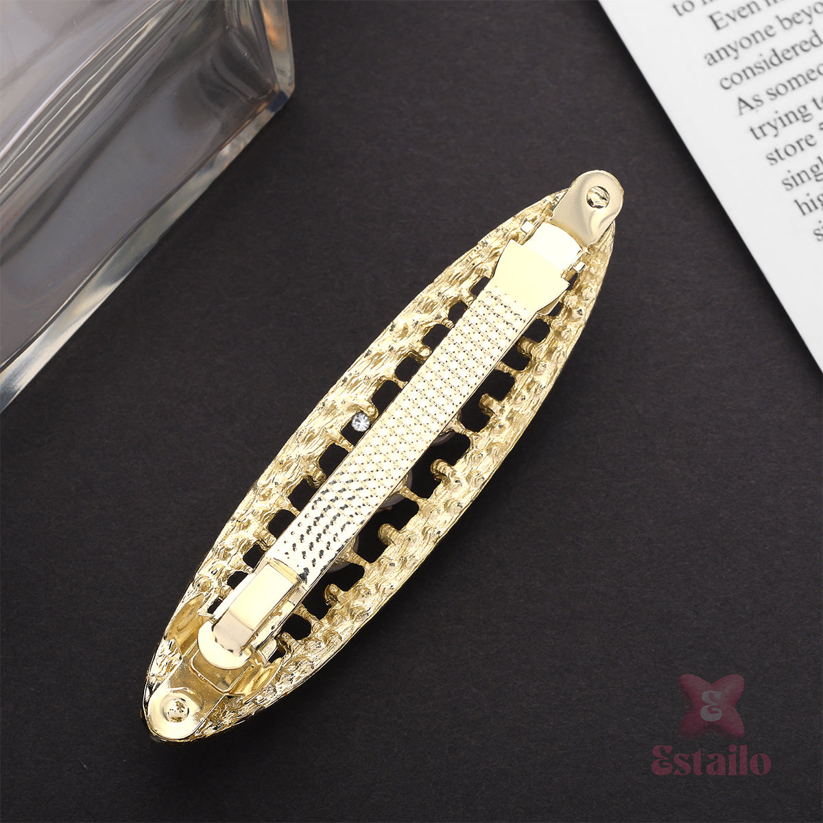 Elegant Pearl & Rhinestone Clip