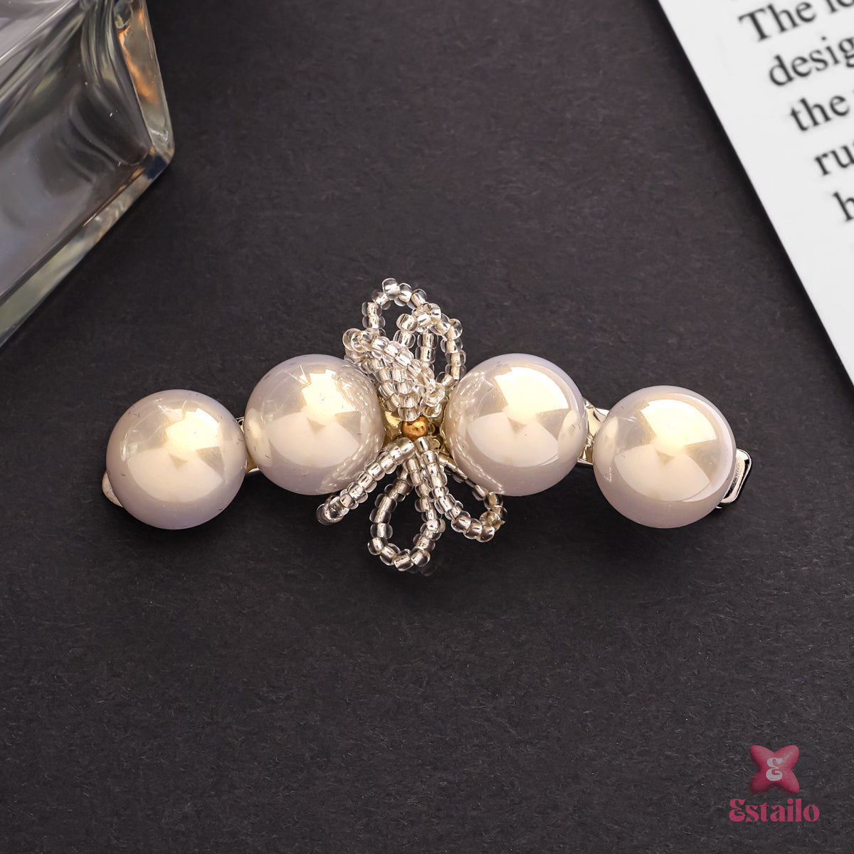 Beaded Pearl Hair Clip