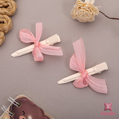 Chiffon Bow Clips