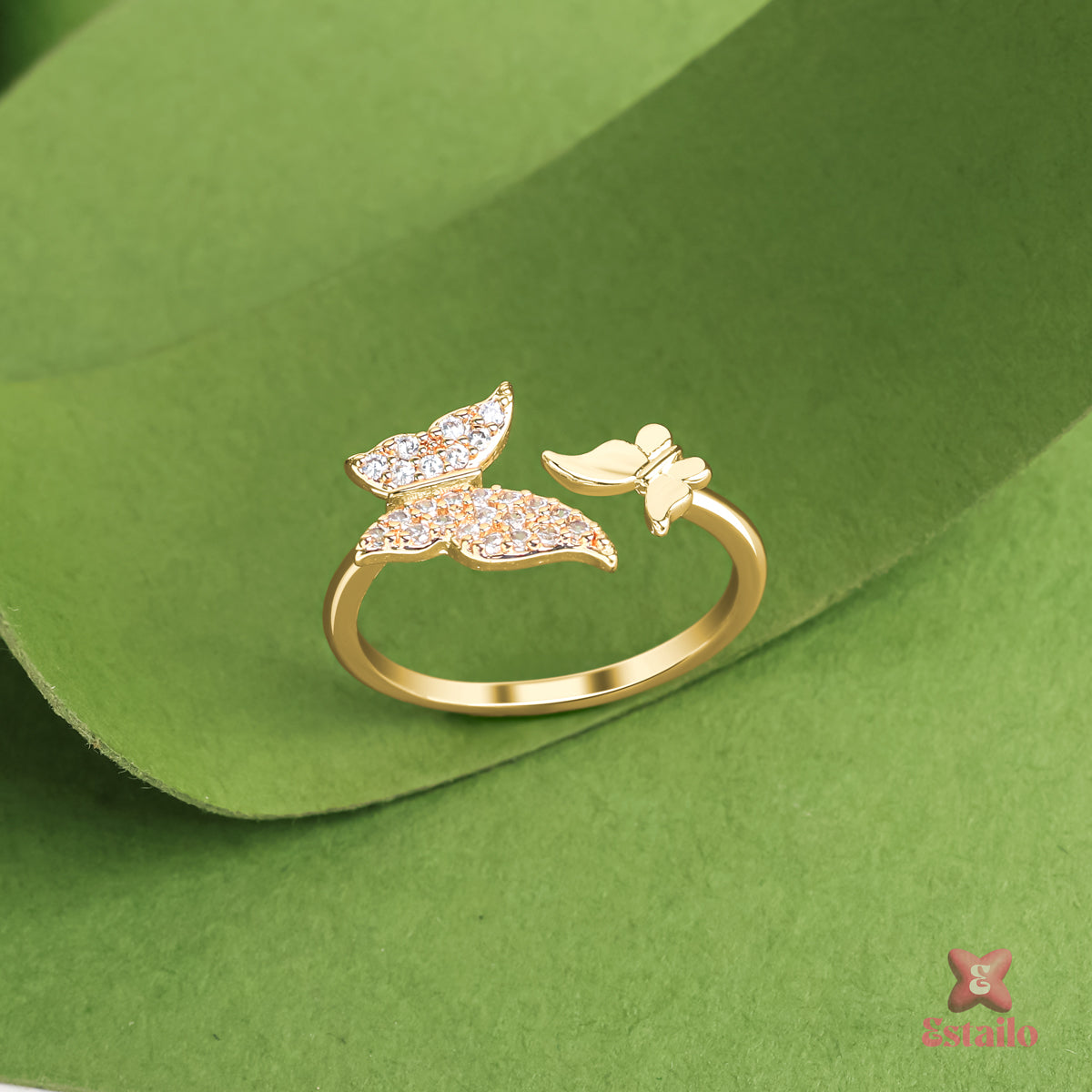 Twin Butterfly Ring