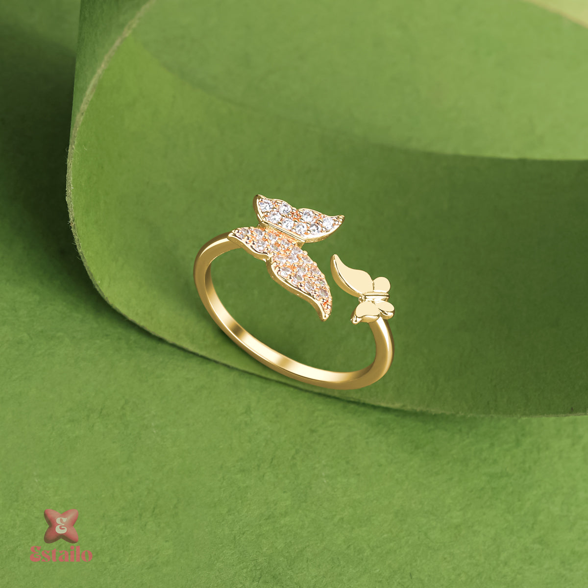 Twin Butterfly Ring