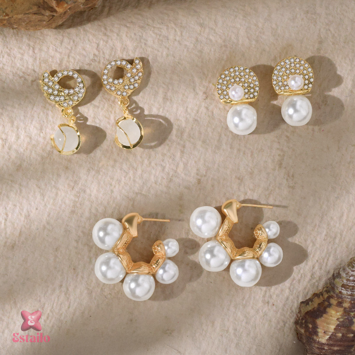 Classic White Lumina Earrings