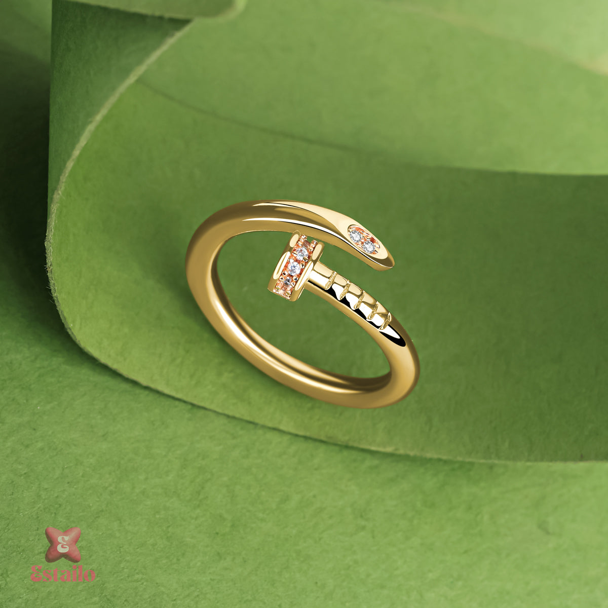 Zircon nail ring