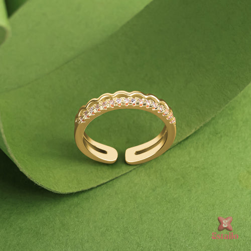 Golden Shimmering Ring