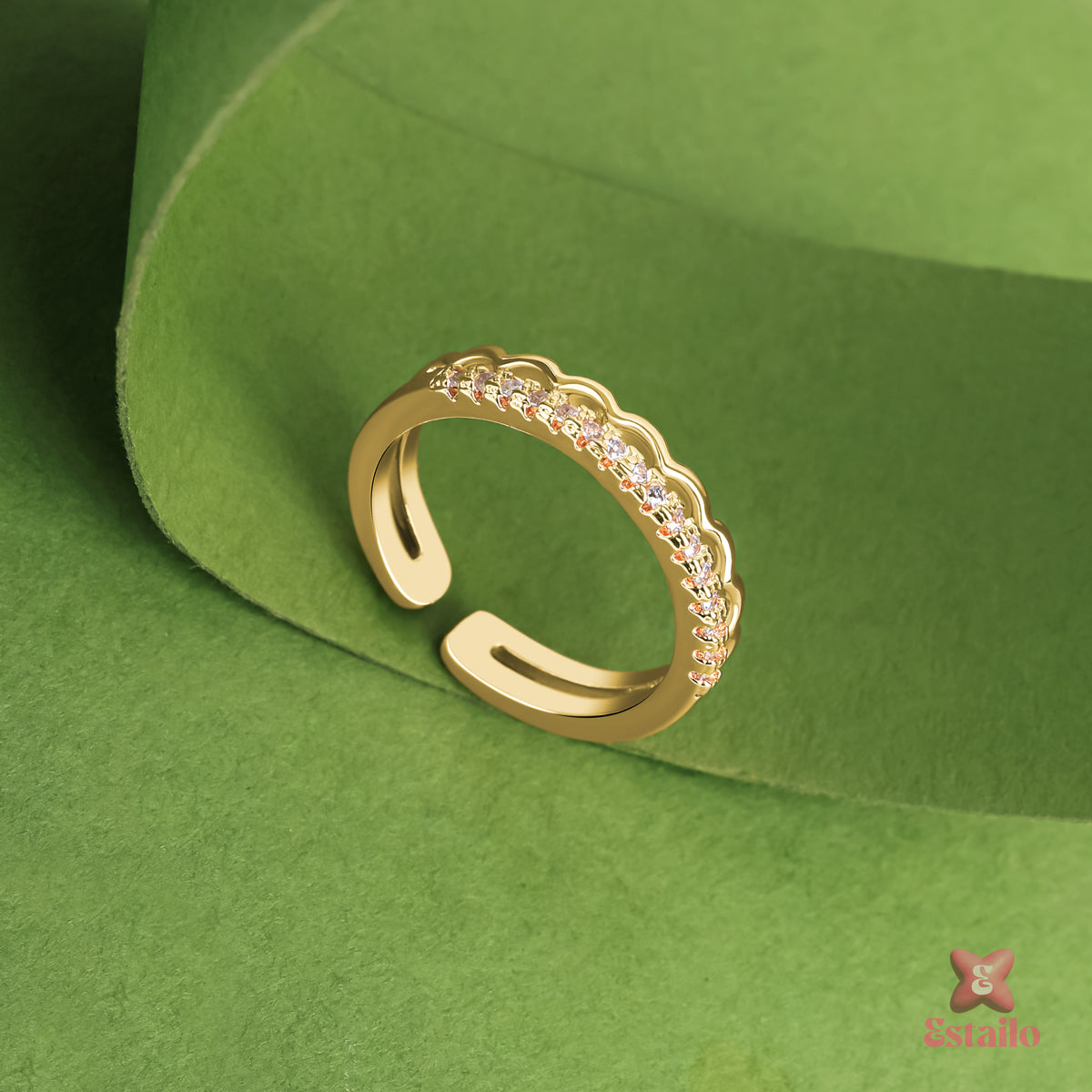 Golden Shimmering Ring