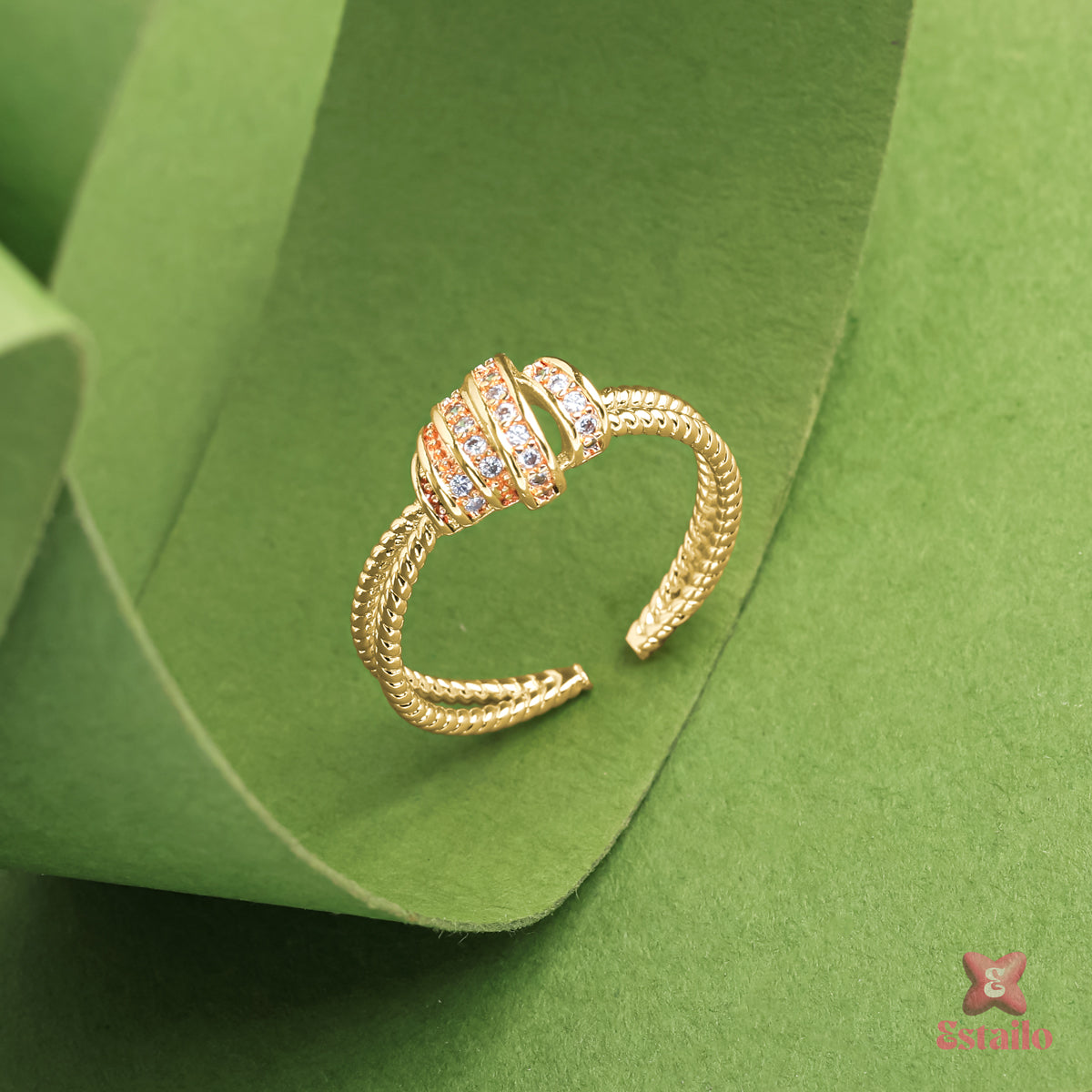 Gold Gilded Coil Ring