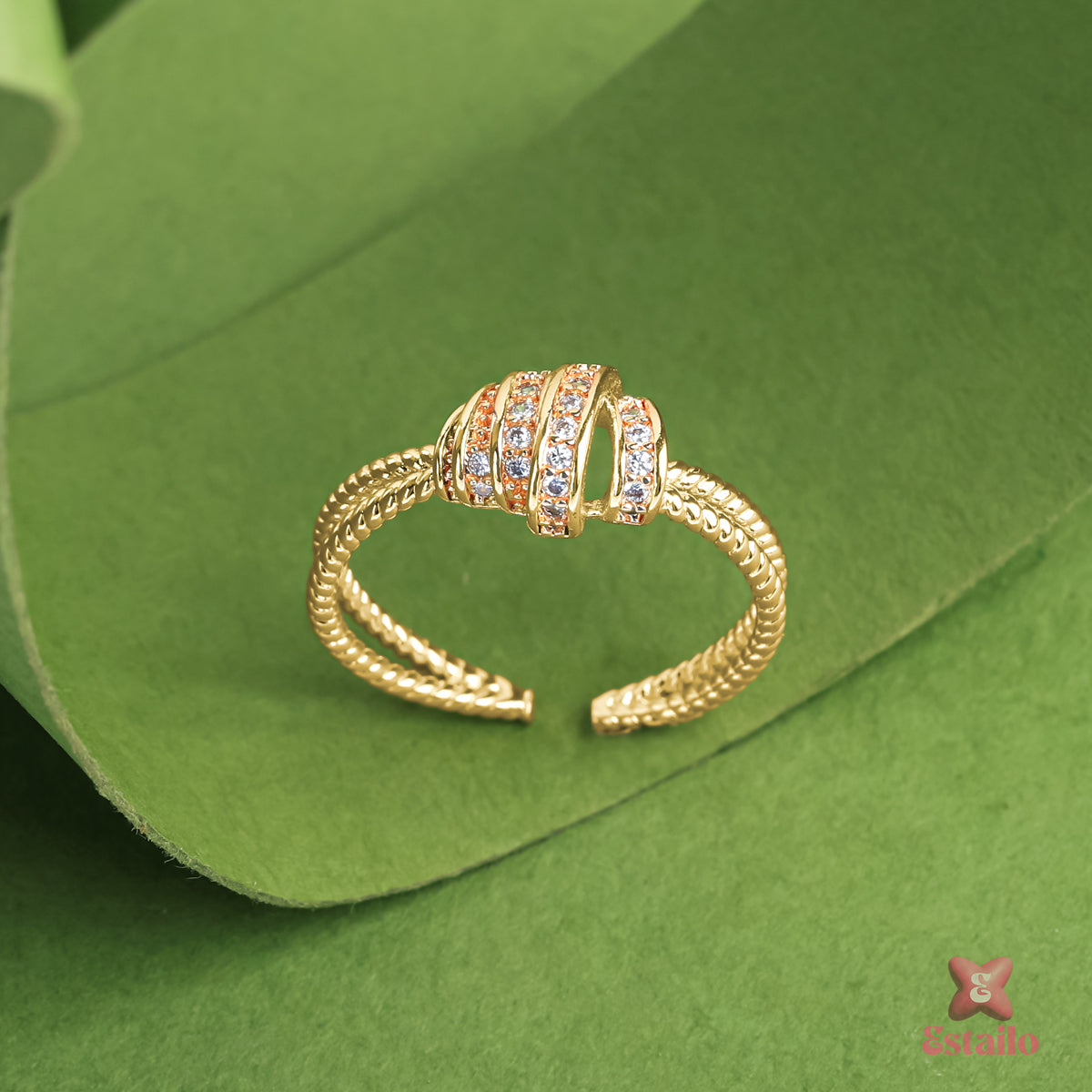 Gold Gilded Coil Ring
