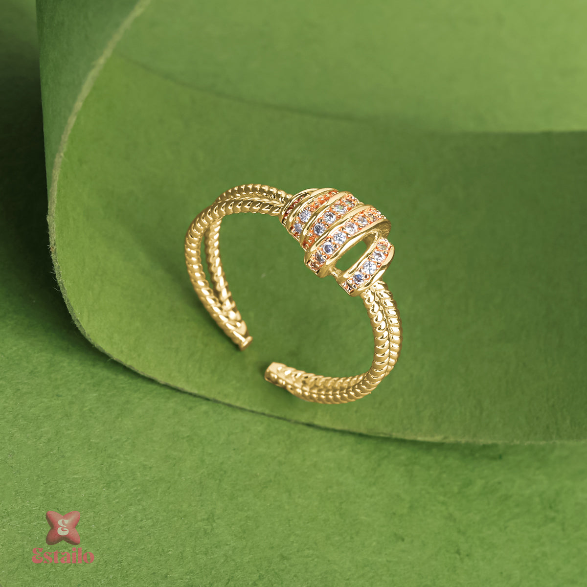 Gold Gilded Coil Ring