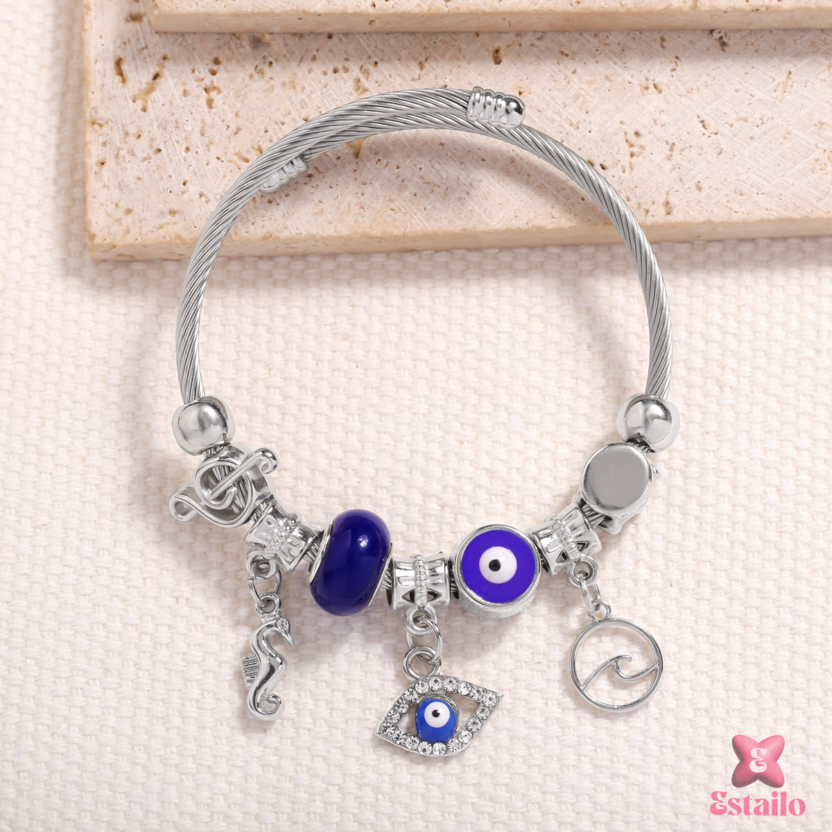 Oceanic Gaze Charm Bracelet