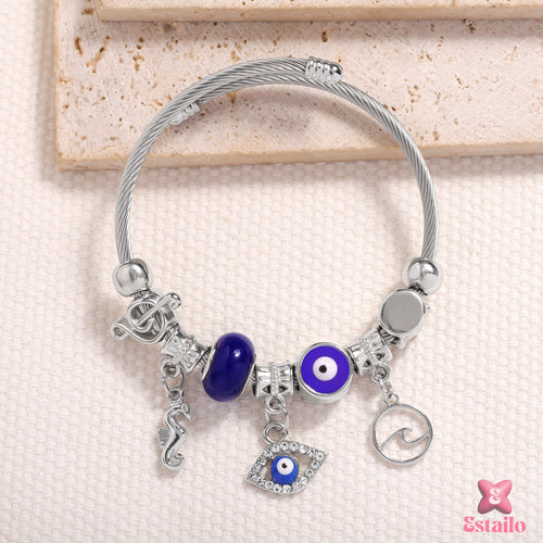 Oceanic Gaze Charm Bracelet