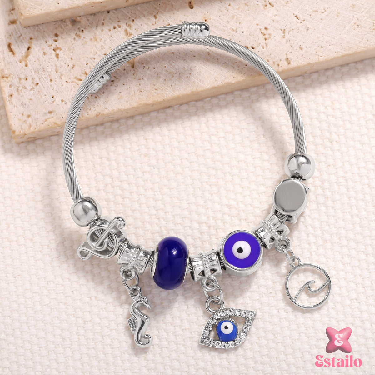 Oceanic Gaze Charm Bracelet