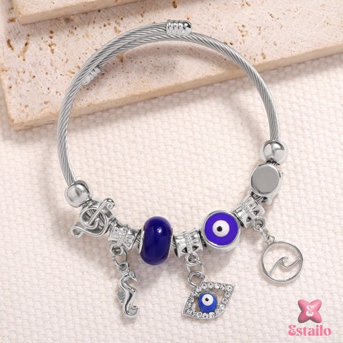 Oceanic Gaze Charm Bracelet