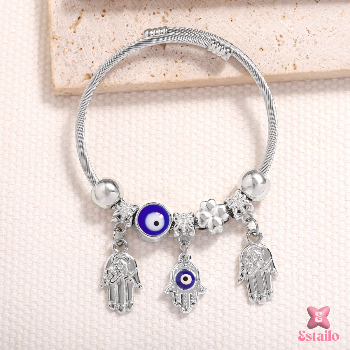 Silver Hamsa Bracelet