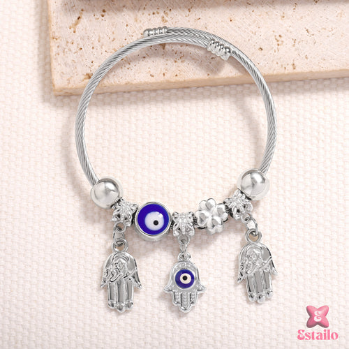 Silver Hamsa Bracelet